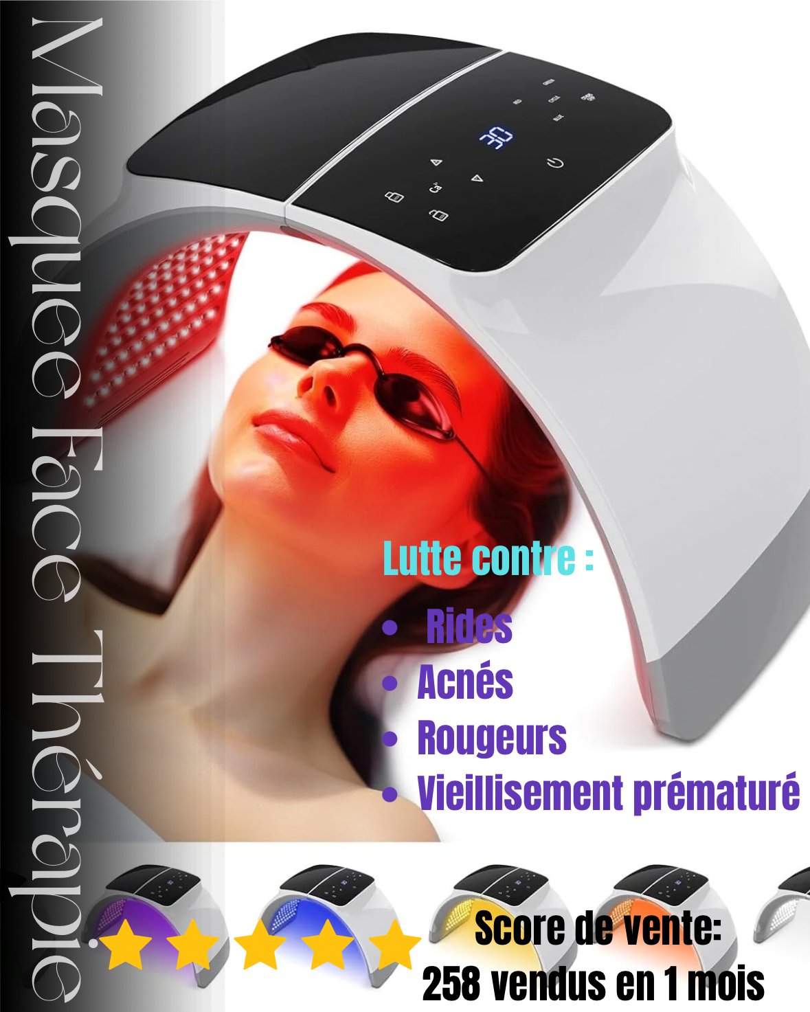 MASQUE FACE THÉRAPIE( 7 couleurs,7 problèmes)